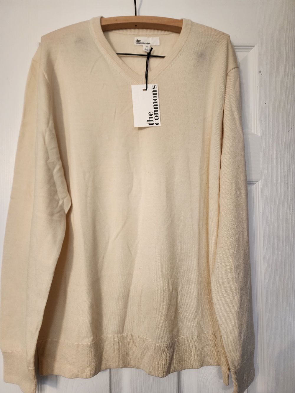 XL The Commons Men's V-Neck Sweater 100% Merino Wool